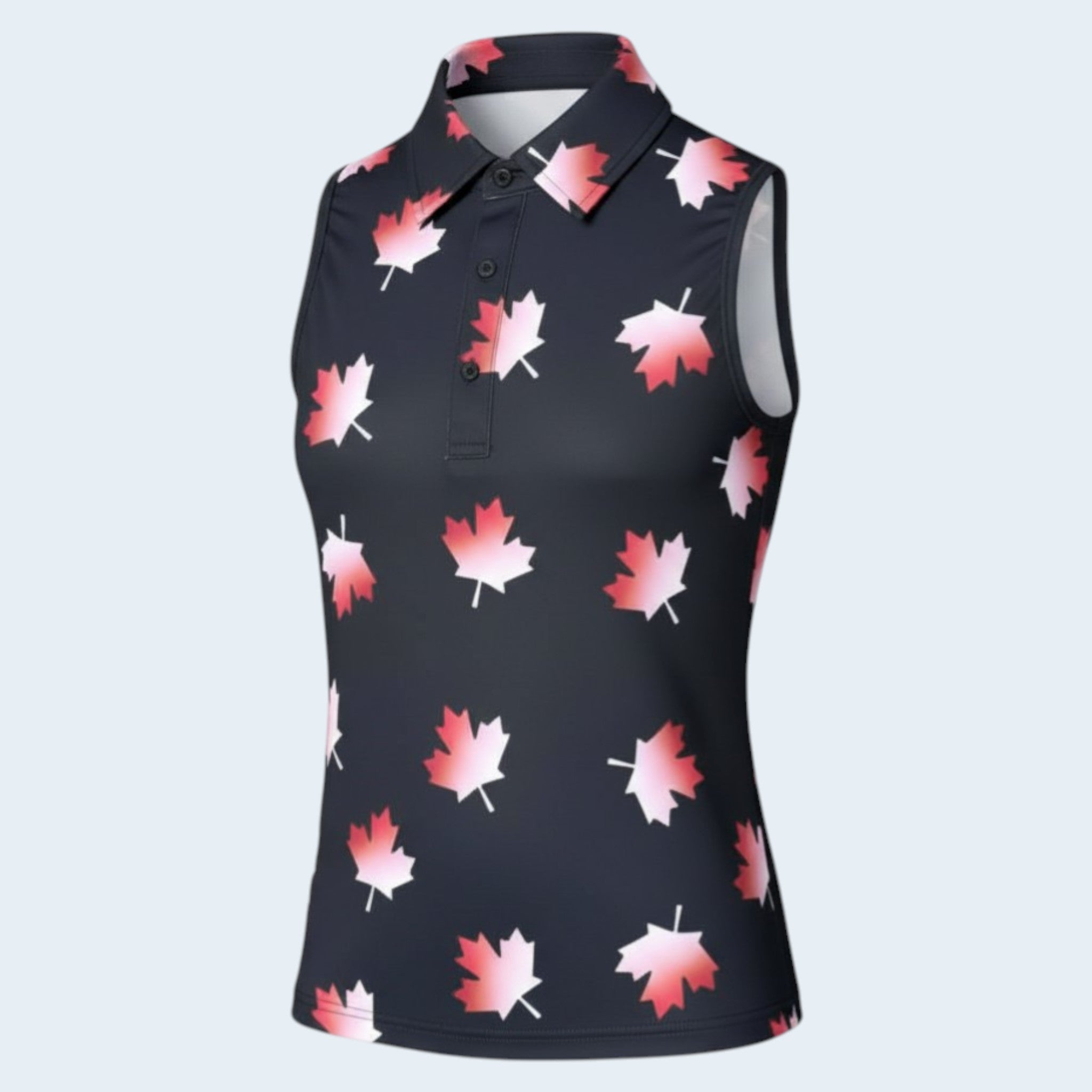 O'Canada Ladies Sleeveless Polo.- Black